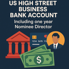 US High Street Business Bank account including one year Nominee Director